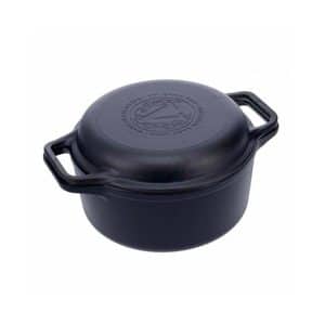 Olla combo cooker victoria de 26cm-5.7Lts hierro fundido ESMALTADO con tapa de hierro.
