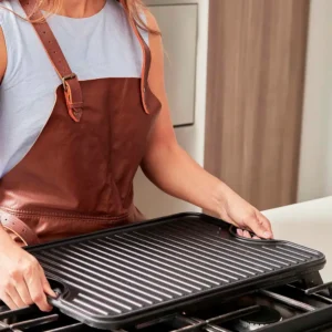 PLANCHA REVERSIBLE DE 50X35CM HIERRO FUNDIDO CURADO VICTORIA