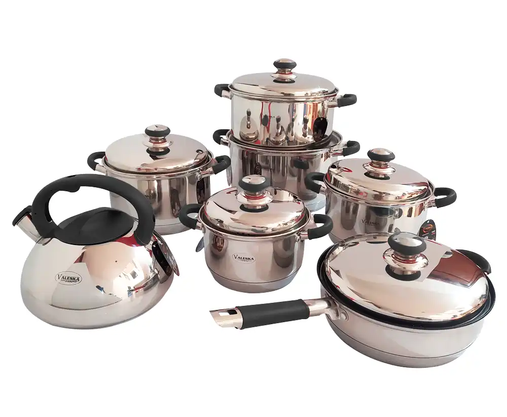 Set de Ollas En Acero Quirúrgico Valeska De 14 Pcs Con Tetera - Imagen 2