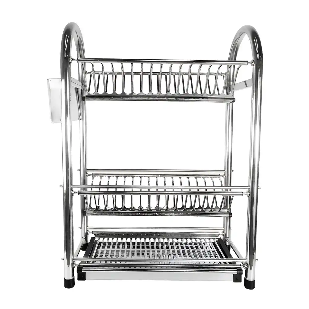 Escurridor de Platos FINEZZA 3 Niveles para 32 platos en Acero Inoxidable - Imagen 3