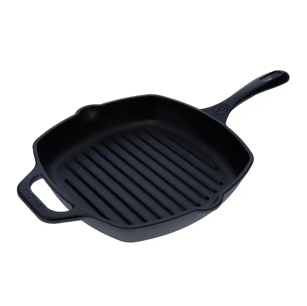 Sartén Grill Victoria de 25X25 cm Hierro Fundido Esmaltado