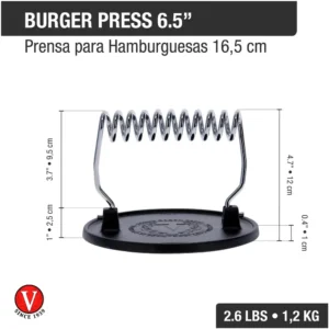 Pisador de Carnes Redondo Victoria de 16.5cm Hierro Fundido