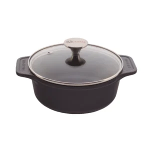 Olla Victoria de 20cm-1,9LTS Hierro Fundido ESMALTADO con tapa de vidrio