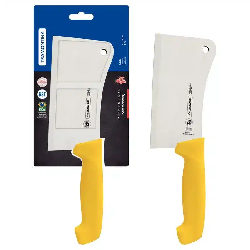 HACHA DE COCINA PROFESIONAL TRAMONTINA DE 6" M/ AMARILLO 24624/156 - Imagen 3