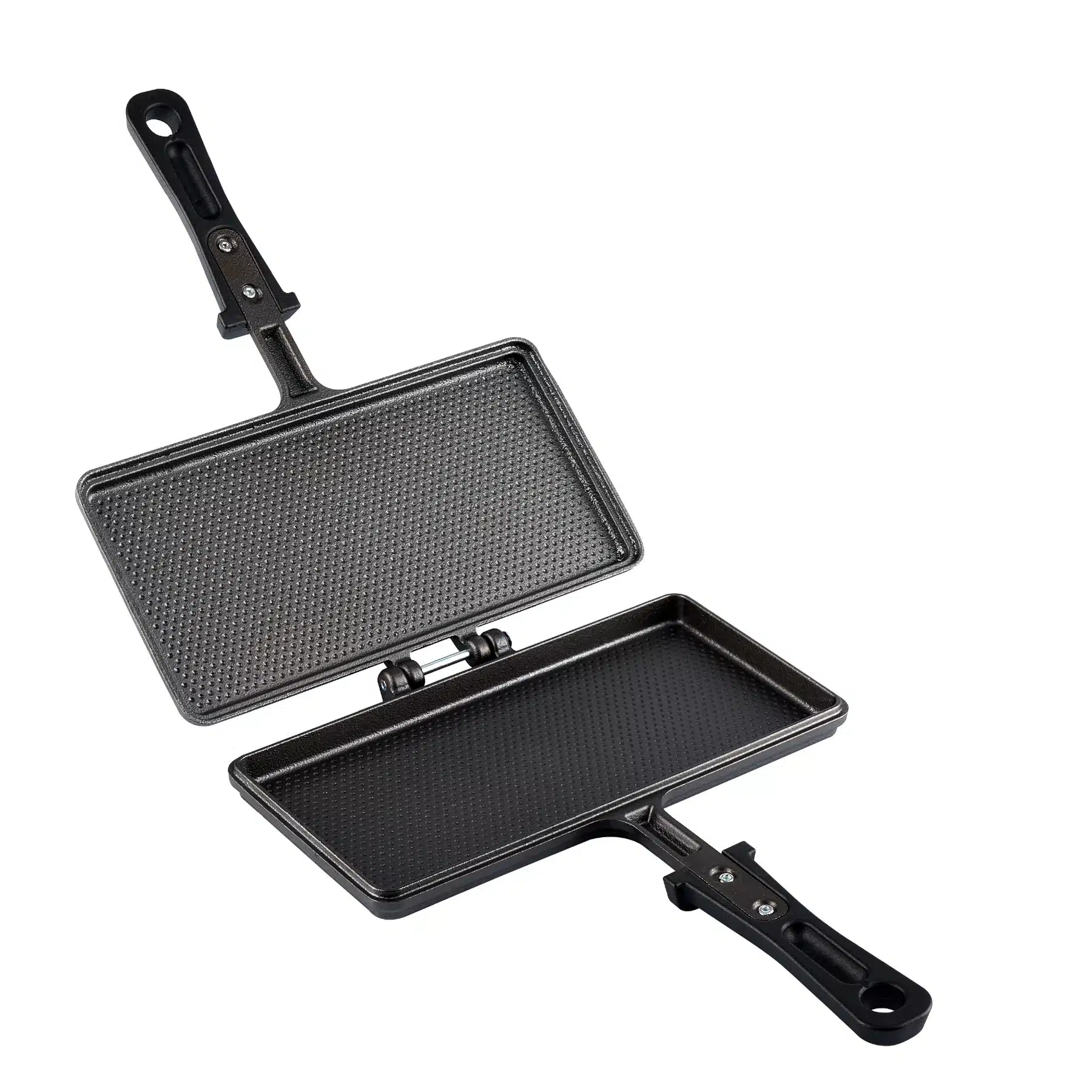 SANDUCHERA GRILL DOBLE DE HIERRO FUNDIDO CURADA VICTORIA 14X27CM